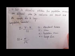 Z - test| Hypothesis testing techniques | Research methodology