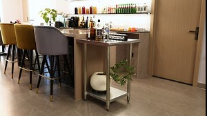 Kitchen Work Table Stainless Steel Metal Commercial NSF Work Table with Adjustable Table Toot (24Wx24L)