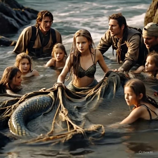 #creatorsearchinsights the hunters caught the mermaid🥺😱 #mermaid #aicreater #ai #mermaid