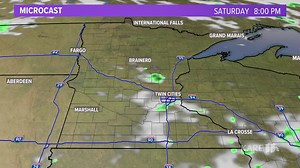 Rain showers mainly affect us through the midday hours. Not much if any thunder but keep a listen out if your on the water. Beautiful up in cabin country! #kare11weather | Laura Betker