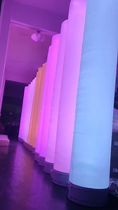 6 x15w remote wireless battery led inflatable column uplight...
