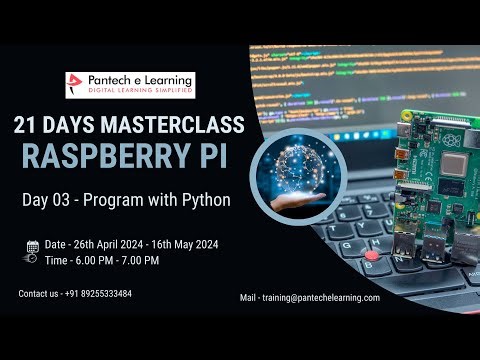 Day 03 - Program with Python | Raspberry pi course with Project | Pantech elearning