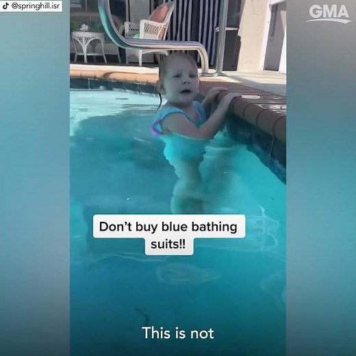 Swim instructor warns parents not to buy blue swimsuits for kids