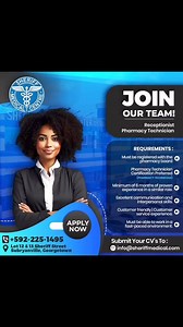 Join our team at Sheriff Medical Centre Inc.! 🏥We're hiring for receptionists and pharmacy technicians. We want to hear from you if you're passionate about healthcare and customer service. Apply now and be a part of our dedicated team! | Action News Guyana