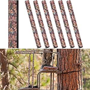 Tree Stand Rail Pads Waterproof Camo Tree Stand Shooting Rail Padding Quite Replacement Shooting Rail Pads Easy to Disguise Tree Stand Accessories for Hunting Climbing Ladders Tripods