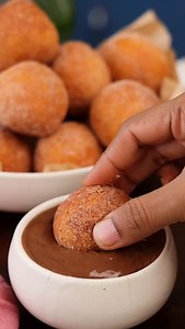 32K views · 15 reactions | These homemade mini donuts take a little patience while the dough proves, but the rest of the process is beautifully simple. The result? Light, airy donuts that melt in your mouth. I’ve served mine with dark chocolate, but white chocolate, sprinkles or any decoration you love works just as well. Easy to make, fun to customise, and absolutely delicious from the very first bite. ✨ | Iamdatingfood | Facebook