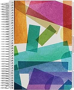 A5 12 Month Spiral Bound Life Planner ( July 2022 - June 2023 ) - Harmony Colorful Cover + In Bloom Interior Pages. Horizontal Weekly and Monthly Agenda by Erin Condren.