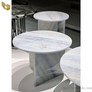 [Hot Item] Light Blue/Grey/White Marble Backlit Luxury Stone Slab/Tile for Wall/Background/Countertop/Floor Design
