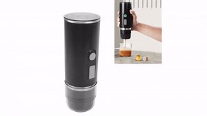 Portable Machine, Mini Coffee Maker, Compatible with NS Capsules and Ground Coffee, Small Travel Expresso Maker for Camping RV Hiking Office