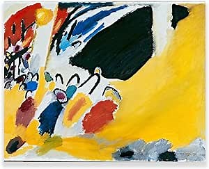 Kandinsky Canvas Wall Art - Impression III (Konzert) by Vassily Kandinsky - Expressionism Painting - Abstract Art Wall Decor for Bedroom Bathroom Unframed (Impression III (Konzert),24x30inches/60x75cm)