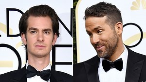 Watch Ryan Reynolds and Andrew Garfield Kiss at the Golden Globes