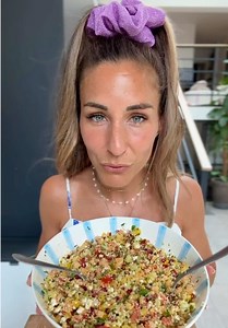 Taboulé au couscous, melon et feta — recette fraîche pour 4-5 personnes