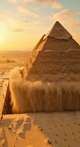 The great pyramids losing all the sand beneath them to reveal a a giant sand palace rich in architecture and grand in scale #ancient #egyptianhistory #museumlife | Scarlett Grace Discoveries