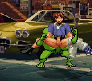 Hungry Orc breed Chris and make him a cum dump