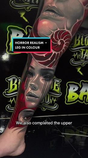 Full Leg Horror Realism Tattoo Showcase in Bali