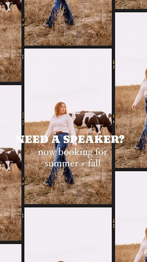 Not too long ago I told myself I would NEVER be a speaker and now here I am posting this. 😂. It’s funny where life can take you when you step outside your comfort zone and try new things. And that’s exactly what my keynote speech is about. Through my personal journey from full-time farmer to full-time butt wiper and everything in between, I show you what it means to be a modern-day farm chick. How saying “yes” and overcoming the fear of trying something new can lead to more opportunities and a 