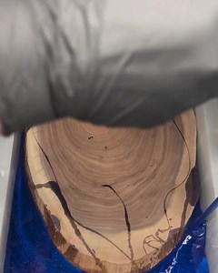 Skyline Blue is such a fun color and we are loving this pour by...