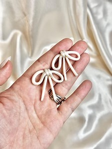 Polymer Clay Bow Earrings | Lightweight, Modern Jewelry - Etsy Australia