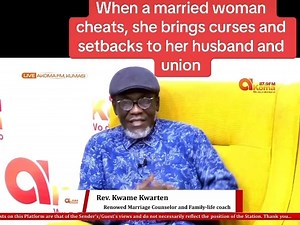 When a married woman cheats, she brings curses and setbacks to her husband and union #AkomaMuNsem | Akoma 87.9 FM | Facebook