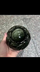 Golden obsidian dragon sphere | Crystal garden | Facebook