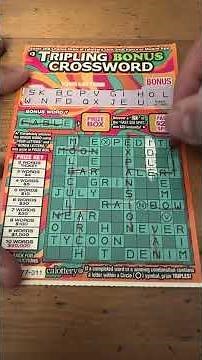 One & Done New Tripling Bonus Crossword California Lottery Scratchers🤞🍀🍀🍀 #californiascratchers