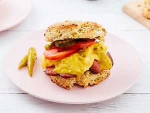 Chicago-Style Breakfast Biscuit Egg Sandwich