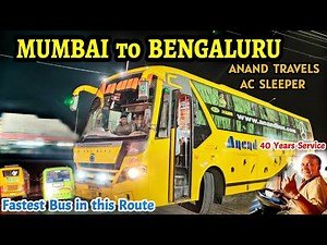 Fastest Bus🔥MUMBAI - BENGALURU Anand Travels Ac Sleeper | Overtakings🔥 #bus #volvo
