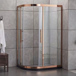 [Hot Item] High Quality Arc Shape Aluminium Bathroom Doors Toughened Glass Shower Cabin