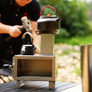 [Hot Item] Portable Wood Burner Indoor Smokeless Fold Lightweight Stainless Steel Camp Rocket Stove