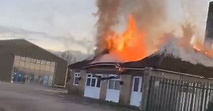Video shows large roof fire at pet crematorium - live updates