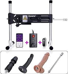 Hismith Sex Machine Pro Traveler Massager 3.0 for Women with APP Control+ Super Powerful Suction Mount, Sex Toys KlicLok System Love Machine Portable Automatic Thrusting Massager Gun for Women