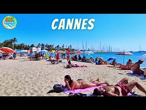 Stunning 4K Beach Walk in Cannes Croisette | September 2023 Escape 🏖️