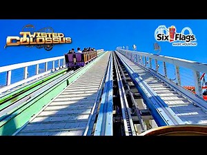 2025 Twisted Colossus Roller Coaster On Ride Front Seat POV Six Flags Magic Mountain