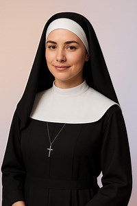 Nun Habit Collar & Headpiece Catholic Veil Costume - Etsy