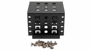 HDD Mounting Rack 2.5in, Solid Aluminium Alloy Hollow HDD SSD Mounting Rack Holding Stand, Hard Drive Storage Bracket, State Drive Hard Disk Cage for 2.5in IDE HDD SSD (Black)