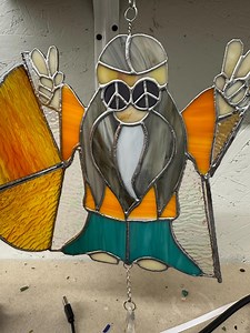 Hippy Gnome Stained Glass Spinner - Etsy