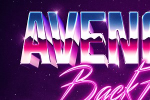 Synthwave Retro Text and Logo Effect Vol.2 | Hyperpix