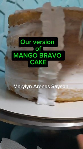 With fresh mango filling and chocomouse filling #mangobravocake #reelsviralシfb | Marylyn Arenas Sayson