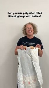Can you use a polyester filled Sleeping Bag with babies? Yes you can. Watch Louise discuss things to consider when choosing one and why these are a good option if you’re on a budget and need a lower cost easy-care option which is still safe for baby.  Should I choose a Natural Fibre or Polyester Fill Sleeping bag? https://www.thesleepstore.co.nz/should-i-choose-natural-fibre-or-polyester-fill-for-my-babys-sleeping-bag | The Sleep Store | Facebook