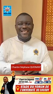 🔥Après 21 jours de feu, entrons dans une dimension nouvelle sous l’onction du Saint-Esprit ! 🕊️🔥 Viens vivre une visitation divine avec le Chantre Stephane Quonant. Une parole qui transforme t’attend. Rendez-vous les 7 & 9 février au Stade du Forum de l’Université de Cocody ! 🙌🏾 ⚠️ Entrée gratuite #21joursdeconsecration #ConsacréPourChrist | Sacerdoce Royal CI