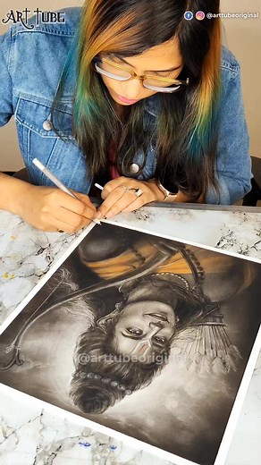 38K views · 2.6K reactions | Jai Shree Ram  Ram ji Charcoal Drawing  ~ #reelsfb #ram #jaishreeram #varnish #charcoal #drawing | ART Tube | Facebook