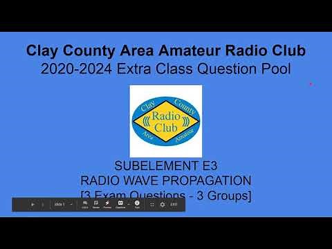 2020-2024 Extra Class Question Pool Subelement E3 and E4