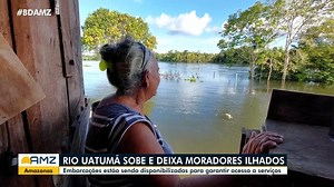 Rio Uatumã sobe e deixa moradores de comunidade de Presidente Figueiredo ilhados