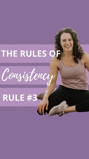 It’s time for the third rule of consistency! If you have an on-again, off-again relationship with exercise, try working on the consistency of your workouts rather than worrying about the intensity. ➡️ The more intense, long and complex a workout routine or session is, the harder it is to stay consistent, especially if we’re struggling with exercise consistency in the first place. The first step in building a more consistent relationship with exercise is to embrace shorter, less intense sessions 