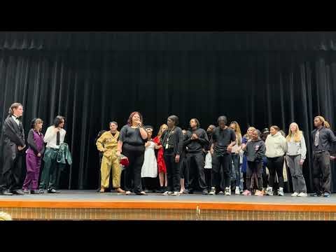12-12-2025 Clue on stage.RHS students Thank to Mrs. Sanders the Theater teacher. 🥰