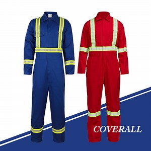 [Hot Item] Hi Vis Construction Workwear Coverall Mining Worker Uniform Reflective Flame Retardant Coveralls