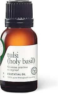 Aromatics International Premium Organic Tulsi Holy Basil Essential Oil 18ml | 100% Pure Essential Oil for Diffusion & Aromatherapy