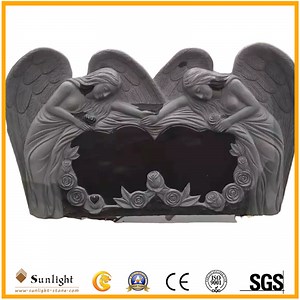[Hot Item] Western Style Weeping Angel Statue Headstone Tombstone with Heart Shape