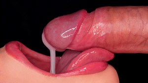 CLOSE UP&colon; Rub your DICK on my TONGUE and CUM in MOUTH&excl; Sensual Licking and Teasing the FRENULUM ASMR