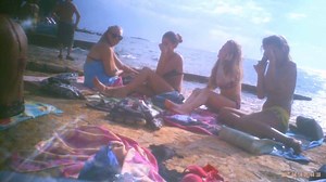 Upshorts dick flash for group of girls on beach - watch on VoyeurHit.com. The world of free voyeur video, spy video and hidden cameras